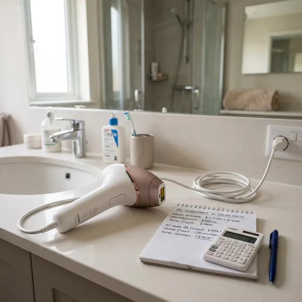 compare at-home ipl hair removal device vs professional salon costs